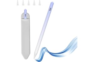 HZD Penna per iPad 2018-2025, Pencil per iPad con Palm Rejection, Ricarica rapida, Sensibilità All'inclinazione, per iPad 11 A16/10/9/8/7/6, Air 3/4/5/M2/M3, Pro 13/12,9/11", Mini 5/6/7