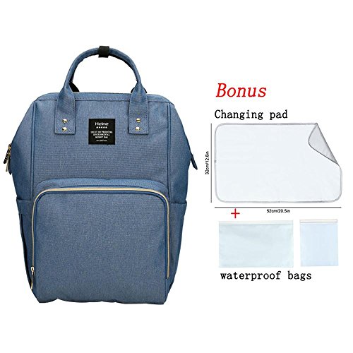 Preisvergleich Produktbild Baby Wickeltasche Reisen Rucksack, Pawaca Großes Fassungsvermögen Multifunktionale Rucksack-Windel-Beutel Umhängetasche mit Wechselnder Matte, Isolierte Taschen und 2 Extra Kleine Wasserdichte Beutel