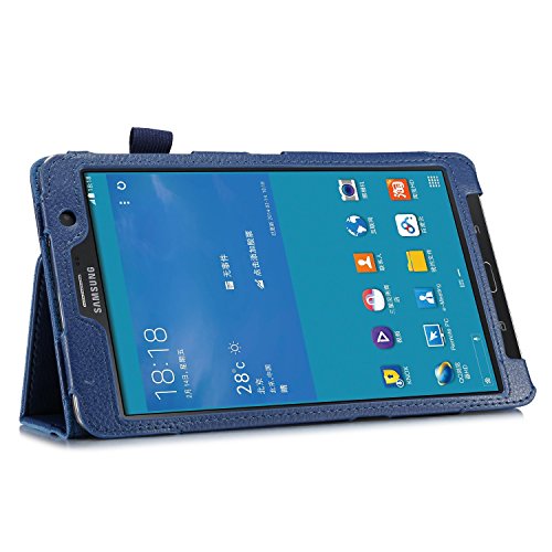Invero® Premium Hülle Ledertasche umfasst Ständer Feature, Displayschutzfolie und Eingabestift Kugelschreiber für Samsung Galaxy Tab Pro 8,4 Zoll SM-T320 SM-T325 (Blau / Blue) - 4