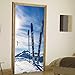 Produktbild ALLDOLWEGE Art Aufkleber Aufkleber Schnee skier Tür Aufkleber art deco wall Poster 38,5 * 200 CM