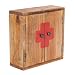 Produktbild MEDIZINSCHRANK Medic 35 | 35x35x13cm (HxBxT), Recycling Holz | Wandschrank im Shabby Chick Design, Arzneischrank, Erste Hilfe Schrank aus Holz | Farbe: 01 Natur-Vintage
