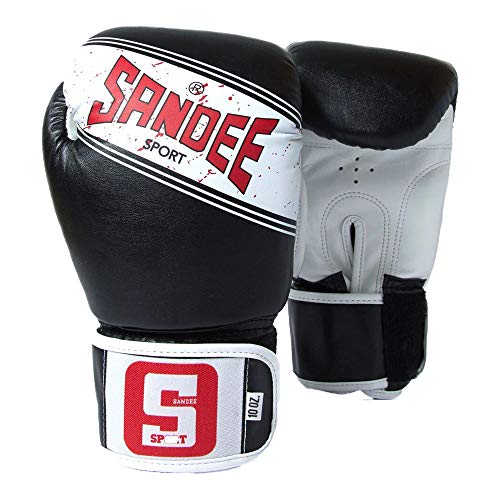 SandeeSPORT MUAY THAI BOXING GLOVES BLACK (14oz)