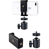 Kyrotech SAYWIN Tripod with Dual Input Phone Holder 360 Degree Rotatable Metal Joint Apparatus 1/4 For Slr Camera
