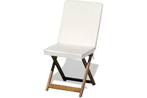 PARAMAISON Cuscino con Schienale Sedia da Esterno Cook, Imbottitura 5 cm, Pieghevole, Sfoderabile, Antigraffio, con Laccetti, Universale Copri Sedia Giardino, 45x90 Cm