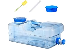 RuiDay 7-24 L Tanica per Acqua con Rubinetto, Serbatoio Acqua per Acqua Potabile, Contenitore per Acqua da Campeggio con Tubo di Prolunga e Spazzola, per All'Aperto/Veicolo/Uso Domestico