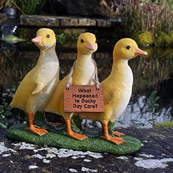 Darcy and Derek Duck Bench Cuddle Garden Ornament: Amazon.co.uk