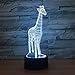 Produktbild 3D Lampe LED Nachtlicht 7 Farbwechsel USB Touch-Taste Und Intelligente Fernbedienung Schreibtisch Tisch Beleuchtung Schönes Geschenk Home Office Dekorationen Spielzeug (Giraffe)