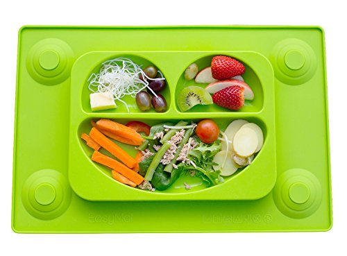 easymat Kinder Tisch-Sets & Saugnapf Teller in einer mit Löffel. Keine Unordnung Kleinkind & Baby Happy Face Fütter-Set. Schale mit Saugnapf Sektionaltor Baby Teller. Von Baby Abstillen Alter 6 Monat + von Tots R Us - 3