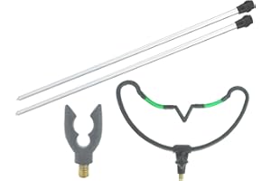 Hunter Pro Bank Stick & Rod Rest Set 2 X Bank Stick, 1 X Adjustable V Rest & 1 X Butt Rest