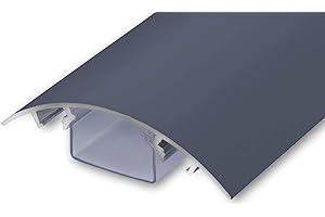 ALUNOVO Canalina passacavi in Alluminio per TV e multimedia con sistema di chiusura Easyclip Antracite seta opaca RAL7016 (lunghezza: 100cm)