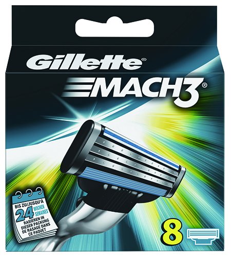 Preisvergleich Produktbild Gillette Mach3 Systemklingen, passend für Mach3-Rasierer - 8St.