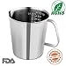 Produktbild Messbecher aus Edelstahl Messglas aus Edelstahl - KitchCater - 1000 ML 32 OZ für Messen Messbecher für Küche Milchkännchen Milchaufschäumer