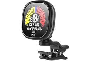 VOLT by Voggenreiter RCT-5000 1204-2 Accordeur à clip pour guitare, basse, ukulélé, rechargeable via câble USB, jusqu'à 10 heures, tout amateur de cordes en a besoin