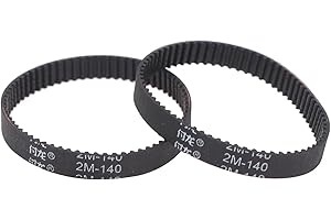 Yawdil 2pcs Courroie de Distribution 2GT/2M Périmètre 140 142 150 160 180mm Largeur 6mm Synchrone Convoyeur Pièce De Rechange pour Aspirateur