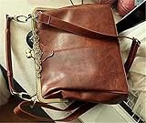 HOUSWEETY Damen Frauen Braun Retor Schultertasche Messengertasche Handtasche -548F7381B268A078 - 3