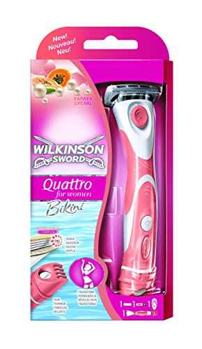 Wilkinson Quattro for Women Papaya and Pearl Bikini Rasierapparat mit 1 Klinge