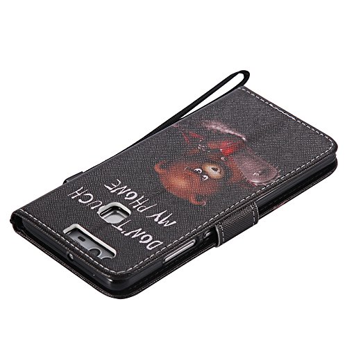 Nancen Huawei P9  5 2 Zoll  H  lle  Flip-Case PU Leder Handytasche - Praktisches Design mit Magnetverschluss Standfunktion Brieftasche und Karten Slot