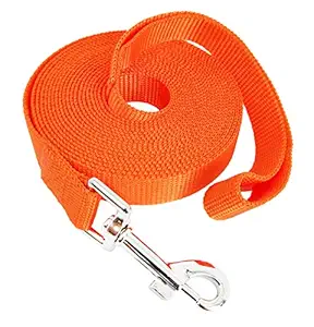 YIDE 15ft 20ft 30ft 50ft Long Nylon Training Dog Leash for Small Medium Large Dogs, Long Dog/Puppy Lead for Obedience Recall Training, Camping, or Backyard (15ft, Orange)