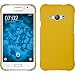 Produktbild PhoneNatic Case für Samsung Galaxy J1 ACE Hülle gelb gummiert Hard-case + 2 Schutzfolien
