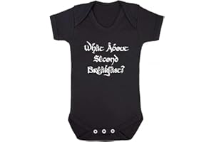 MIAMMO What about second breakfast greedy hobbit quote baby grow vest