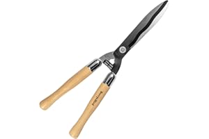 Berry&Bird Garten Heckenschere, 50.5 cm Schwere Ausführung zum Trimmen von Rändern, Buchsbaum und Büschen, Manuelle Heckenschere mit Scharfen Klingen aus Carbonstahl und Komfortgriffen