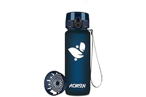 AORIN Butelka do picia – 350 ml/500 ml/750 ml/1 l, butelka na wodę, nie zawiera BPA i tritanu, szczelna, sportowa, dla dorosłych, dzieci, fitness, biegania, jogi, jazdy na rowerze, aktywności na