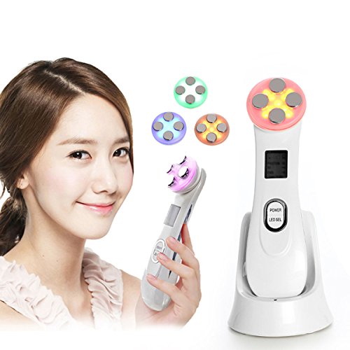 Carer Mesotherapy Electroporation RF Radio Frequency LED Photon Light Therapy Skin Care Device for Daily Skin Care, Anti-aging, Wrinkle Removal, Facial Toning