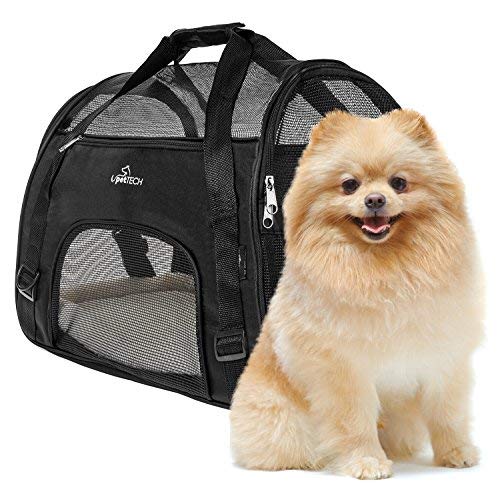 PetTech OfficePro Pet Carrier for Small Dogs, Cats, Puppies, Kittens, Pets, Collapsible, Travel Friendly, Cozy and Soft Dog Bed, Carry Your Pet With You Safely and Comfortably