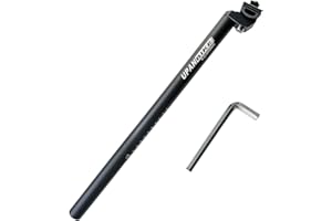 UPANBIKE Extra Long 17.7inch (450mm) Bike Bicycle Alluminium Alloy Seat Post with Micro Adjust Clamp (φ 25.4 27.2 28.6 30.4 30.9 31.6mm)
