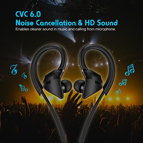 Auriculares Bluetooth In-ear CHOETECH Auriculares Inal  mbricos Bluetooth V4 1 Cascos In  lambrico Deportivos Impermeables con Micr  fono Incorporado Headphones para iPhone  iPad  Samsung  Huawei y Otros Tel  fonos