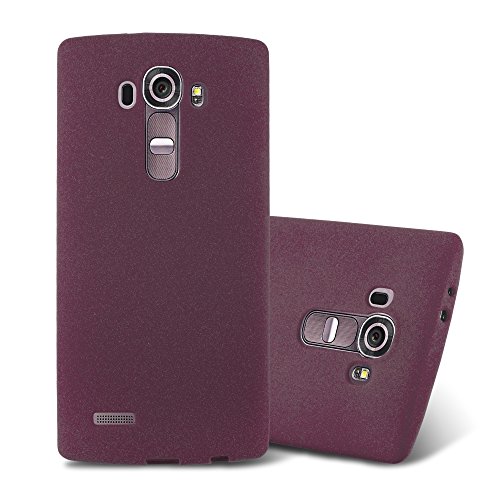 Cadorabo LG G4 Funda Super Delgada de Silicona TPU en Frost Lila Burdeos  Dise  o Frost      Cubierta Protectora Ligera Flexible con Antichoque para Tel  fono M  vil     Gel Protecci  n Carcasa Case Cover