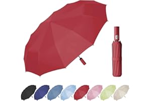 Wydexint Regenschirm, Automatik Regenschirm, Taschenschirm Automatik Sturmfest, Regenschirm Automatik Auf Und Zu, 24 Verdickte Doppelkiele Äußerst Robust, Regenschirm Für Männer Frauen