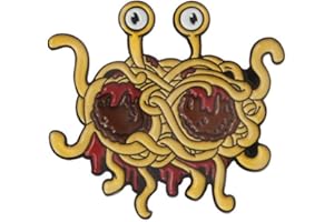 HUAQIGUO Fliegende Spaghetti-Monster-Brosche Cartoon Octopus Form Nudeln Broschen Frauen Reversnadel Mode Emaille Brosche Schmuck