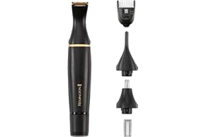 Remington T-Series Detail Grooming Kit (Precision Trimmer with Eyebrow Comb, Nose, Ear, Beard, Adjustable Comb, Rotary Trimmer, Waterproof, Battery-Operated with Battery Included) NE7000