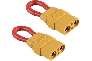Durlo 2 st XT90 kortslutningssockelbindning s loop hane dubbel till enkel krets för RC Lipo-batteri FPV