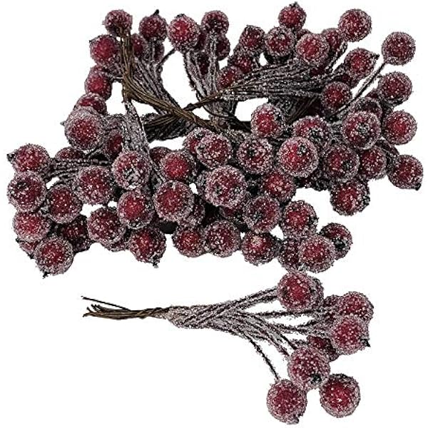 Download Floristrywarehouse Artificial Burgundy Red Frosted Holly Berries 12mm X 108 On Wire For Christmas Craft Use Amazon Co Uk Kitchen Home PSD Mockup Templates