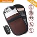 Produktbild Carloo 2 Stück Amteker Strahlenschutz Tasche für Keyless Schlüssel, RFID Schutztasche Autoschlüsseletui, Faradaysche Tasche, Wifi/GSM/LTE/NFC Blocker (2 Stück, Schwarz + Braun)