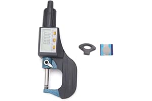 Gancon Digitales Mikrometer mit hoher Genauigkeit und geringem Fehler, 0,001 mm Auflösung, verchromte Legierung(0-25 mm)