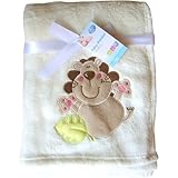 Super Soft & Fluffy Animals Large Baby Blanket (Cream Lion)