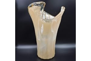 Vaso in Vetro di Murano Color Miele Modello Vortice by Tammaro Home