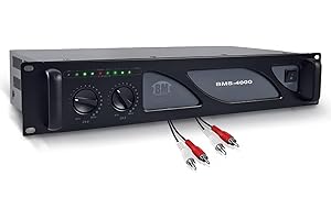 BM SONIC Ampli Puissance Pro DJ - BMSonic BMS-4000-4000W - Technologie MOSFET avec Ventilation Continue, Câble RCA/RCA