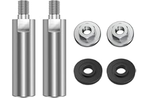 Dan&Dre Przedłużenie szlifierki kątowej, drążek łączący, uniwersalny gwint, obrotowy, wałek przedłużający z ostrzem kołnierzowym, nakrętkami, przedłużeniem szlifierki kątowej, przedłużka drążka