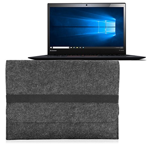 Lenovo ThinkPad X1 Yoga - Carbon Sleeve Tasche Hülle dunkelgrau Filz Case Cover