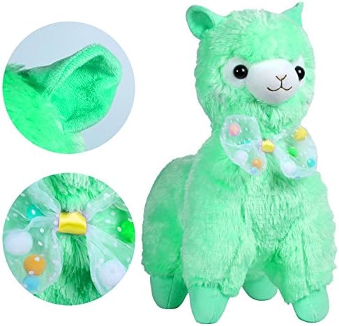 KOSBON 20" Giant Huge Bowknot Plush Alpaca, 100% Plush Soft Stuffed Animals Doll Toys,Best Birthday Gifts For The Children Kids (Green)