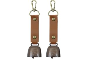 Sarini 2PCS Cloche Urgence Repousser Ours Cloche Ours Bruyante Pour Randonnée Camping Pêche Escalade Vélo Montagne Voyage