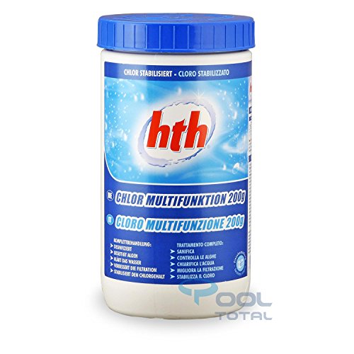 hth 200g Multifunktions Chlortabletten 1,2 kg Dose - 5 Wirkungen in einem Produkt