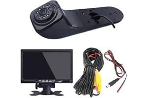 KALAKASS HD Rückfahrsystem Rückfahrkamera Bremsleuchte passend Mit Winkel verstellen Nachtversion IR-Licht Hochdach Dachkamera Kompatibel mit VW Crafter MAN TGE ab 2017 Modified Brake Light +7"Monitor(Schwarz)