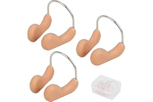 Vayfoni 3PCS Swimming Nose Clip for Adults - Waterproof Silicone Nose Plugs - Unisex Competition Nose Clips with Training Protector for Swimming