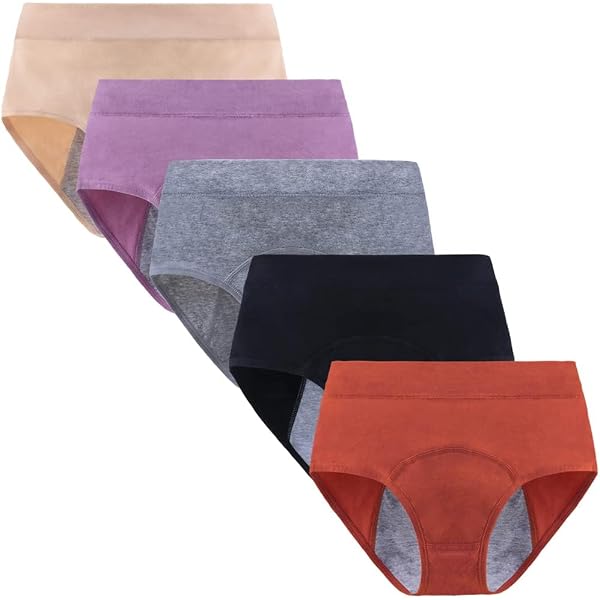 Culottes Menstruelles Adolescentes Anntry - Lot De 6 - Coton - Taille 10-18 Ans