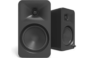Kanto ORA4 140W Powered Reference Speakers with Bluetooth 5.0 and USB-C Input | 4” Woofers | Bi-Amplified | Reference Quality Sound | Pair | Black